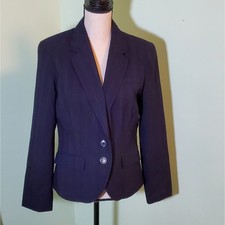 EUC Worthington Stretch Dark Grey Pinstripe Blazer Size 8