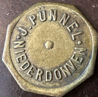 UNLISTED Luxembourg TOKEN J. Punnel Niederdonven Beer Stein