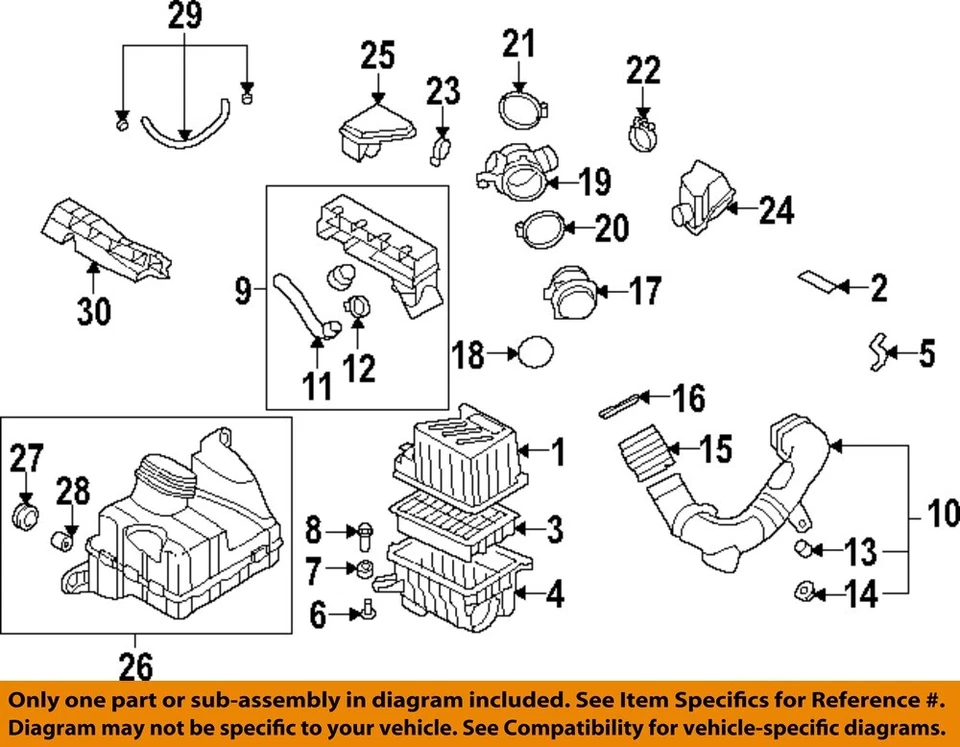 Conjunto de purificador de ar usado serve: 2008 Hyundai Santa fe grau A - Imagem 3 de 4