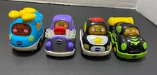 Vtech Go! Go! Vehicle Lot:Airplane, Helicopters, Race Car, Police Car~ALL WORKS