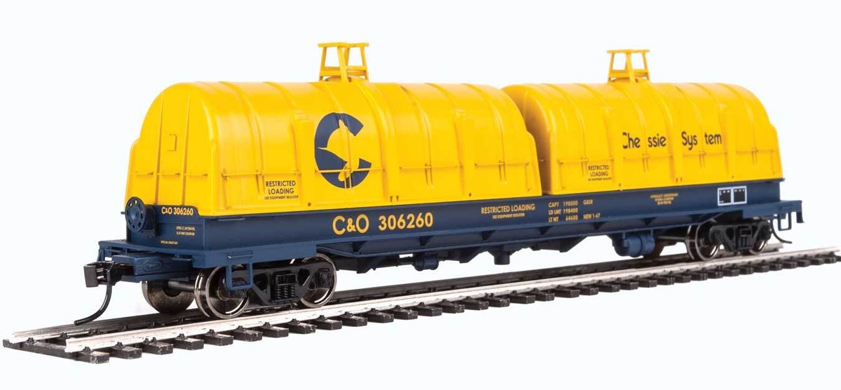 ℛ. Walthers Proto HO Scale 50' Evans Cushion Coil Car Chessie