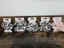 5 The Vintage Cosmetic Company Hair Scrunchies 2 Piece Each Assorted See Pic 