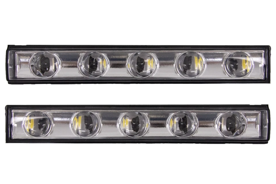 Luci diurna dedicate LED DRL Chrome per Mercedes G W463 89+ G65 Look - Immagine 2 di 4
