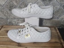 G By Guess 8.5M GGoadie2-M Womens White Quilted Designer Sneakers