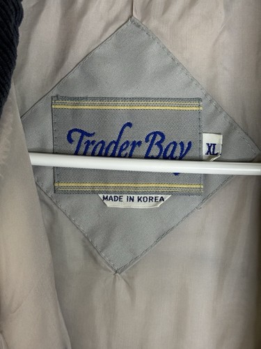 TRADER BAY VINTAGE 2-in-one Winter Jacket Vest Corduroy Gray Navy XL Fisherman - Picture 6 of 11