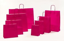 Papiertragetaschen pink Kordel Papiert&uuml;ten fuxia Ppiertasche magenta T&uuml;te
