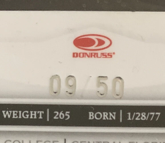 2007 Leaf Certified Materials Mirror Blue #78 Daunte Culpepper #9/50 Error No / - Image 3 of 3