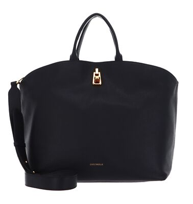COCCINELLE Coccinelle Magie Soft Handbag Grained Leather Umhängetasche Noir Neu
