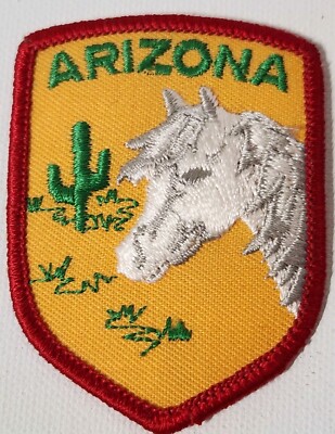  Vintage Arizona Put-ons by Lion Made In USA Horse Embroidered Patch Cloth
