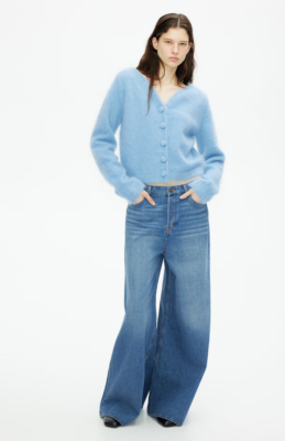 H&M Mohair-Blend Cardigan (Blue) | eBay H&M Mohair-Blend Cardigan (Blue) | eBay