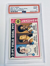PSA 9 ~ 1974 Topps 3 Point Field Goal LEADERS #209 Dampier NBA HOF MINT POP 27