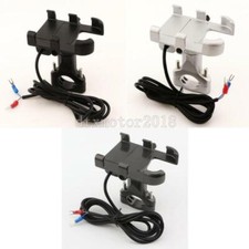Motorcycle Aluminum Alloy GPS Cell Phone Holder USB Charger Handlebar Mount