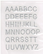 Alphabet Rhinestone iron on transfer DIY applique cut off