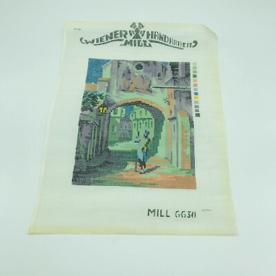 Hand Painted Needlepoint Pattern Wierner Handarbeit Mill Arabic Man Middle East