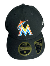 New Era Miami Marlins 59Fifty On-Field Fitted Hat Size 8 - Made in USA