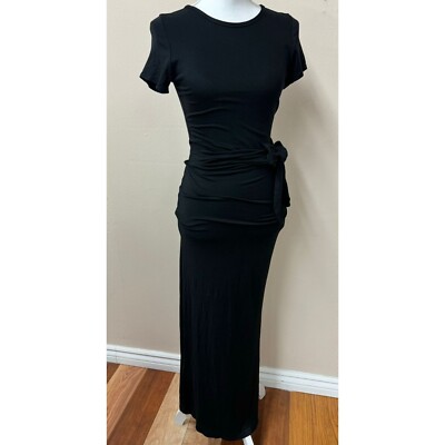 Livi By Olivia Rae Black Round Neck Women's Midi Dress Size S | eBay