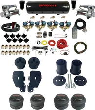 Complete FASTBAG 1/2" Air Ride Suspension Kit Bags Chrome For 65-70 Chevy Impala