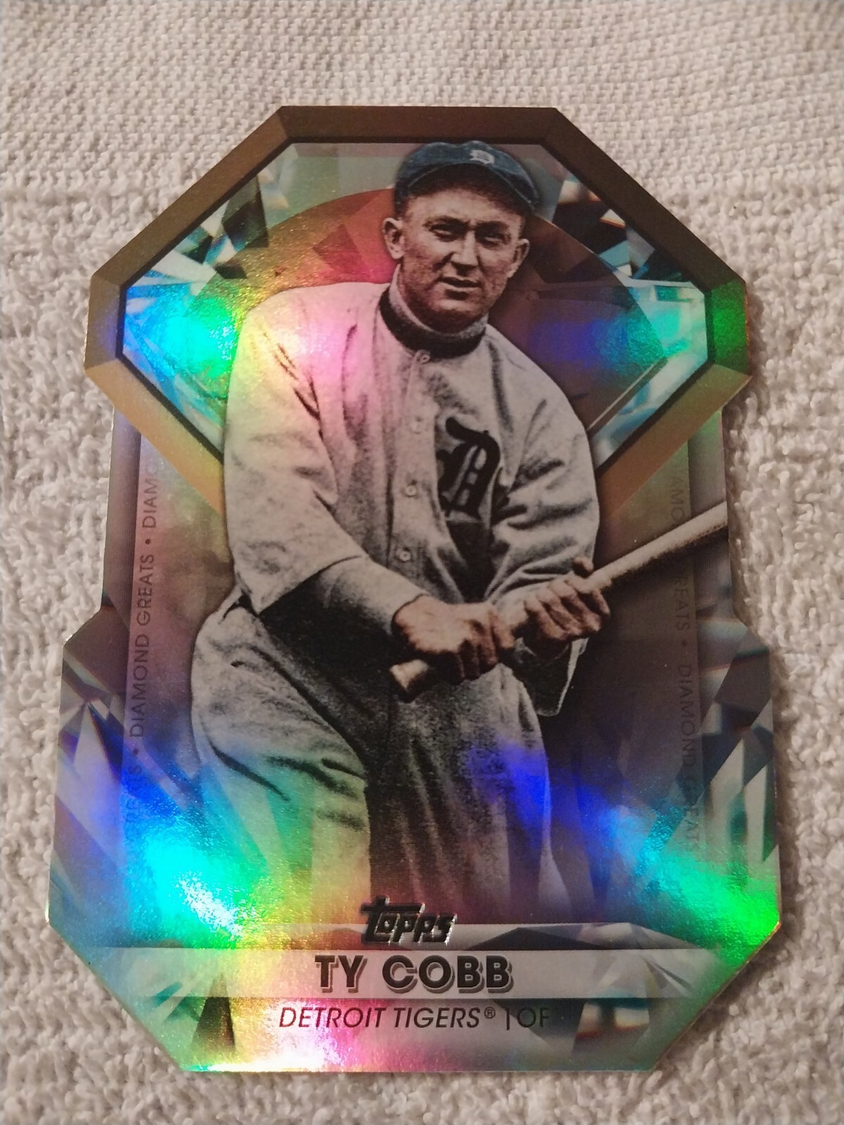 2022 TY COBB TOPPS SERIES 2 DIE CUT BASEBALL CARD #DGDC-34 DETROIT TIGERS PEACH