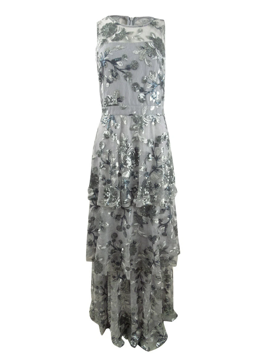 Calvin klein hotsell embellished ruffled gown