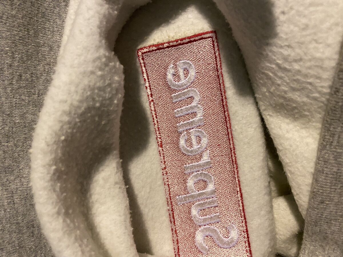 Supreme Inside Out Box Logo Hooded Sweatshirt Heather Grey