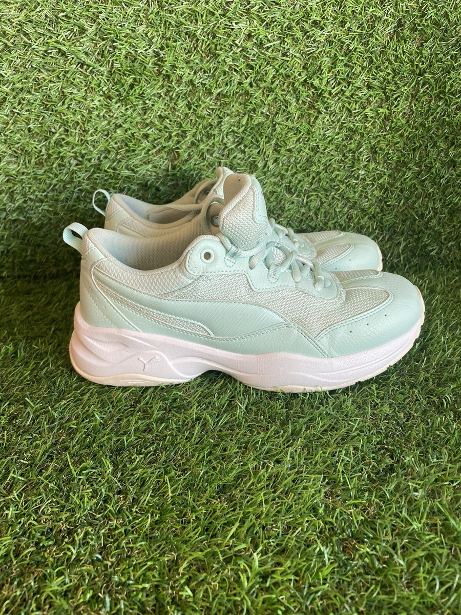 Puma Cilia AQUA White Chunky Trainers Size UK 369778-14 Green - Main Image