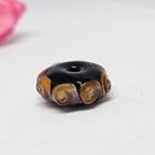 Artisan Lampwork Glass Bead Black Orange Pink Swirl Designer Bead. — photo 10