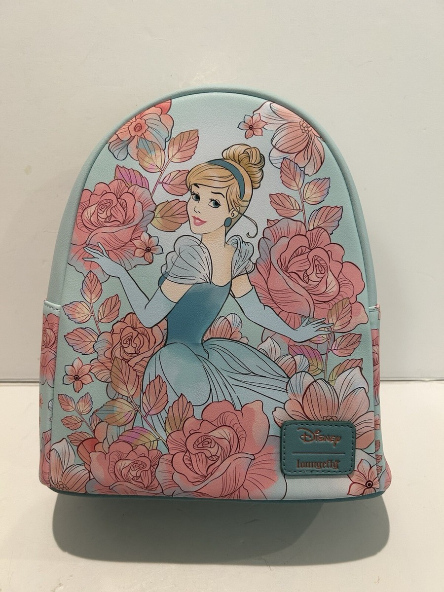 Disney Cinderella Pink Flowers Loungefly Mini Backpack NWT  display picture 1