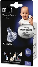 40 New Braun Probe Covers Thermoscan Ear Thermometer Replacement Lens Filter Cap