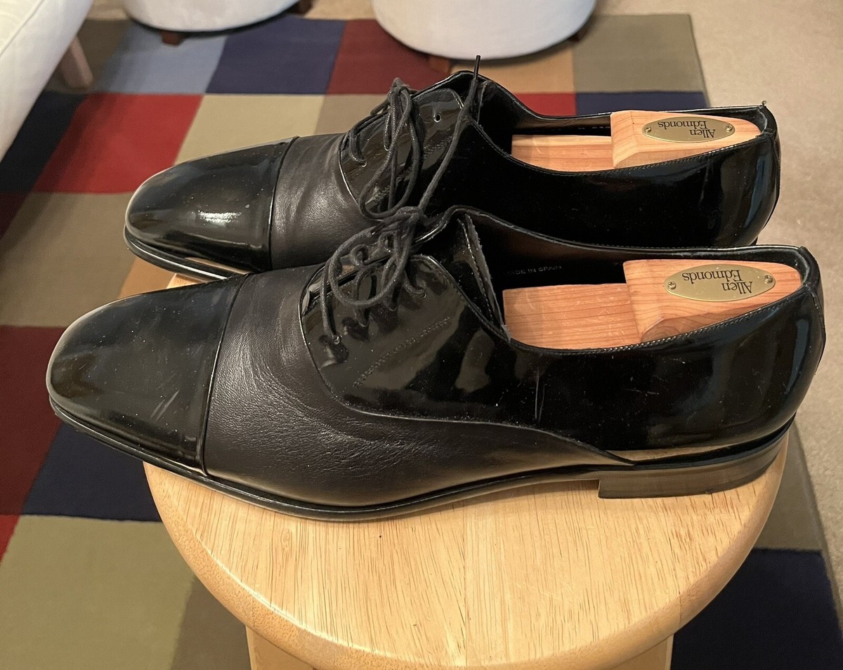 Mezlan Concerto Black US14M Spain Patent Leather Tuxedo Men Shoes