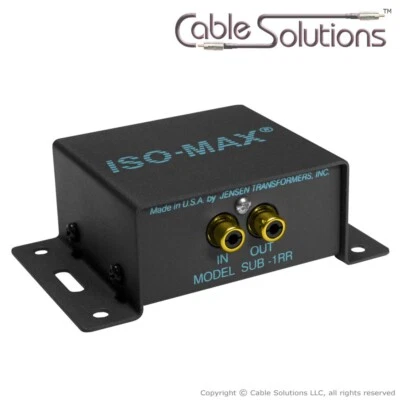 Jensen Transformers SUB-1RR Subwoofer Audio Hum/Noise Eliminator/Ground Isolator