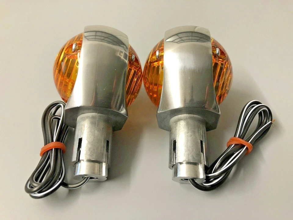 Ochsenaugen Blinker Lenkerendenblinker ALU poliert 22mm 2 Stück Paar NEU 145700 - Bild 2 von 4