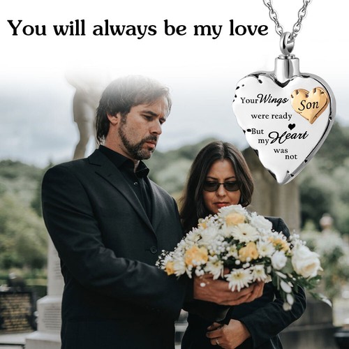 Cremation Jewellery Urn Necklace Heart Pendent Ashes Locket Memorial Keepsake - Picture 5 of 30