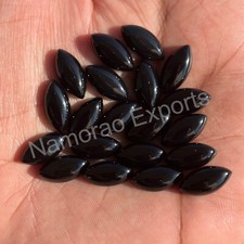 Natural Black Onyx Marquise 4x8 mm to 10x20 mm Cabochon Loose Gemstone Lot