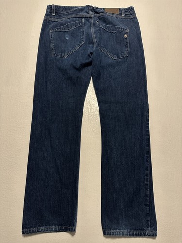 Volcom 36 x 32 Vorta Slim Dark Wash Selvedge Denim Jeans - Picture 8 of 8
