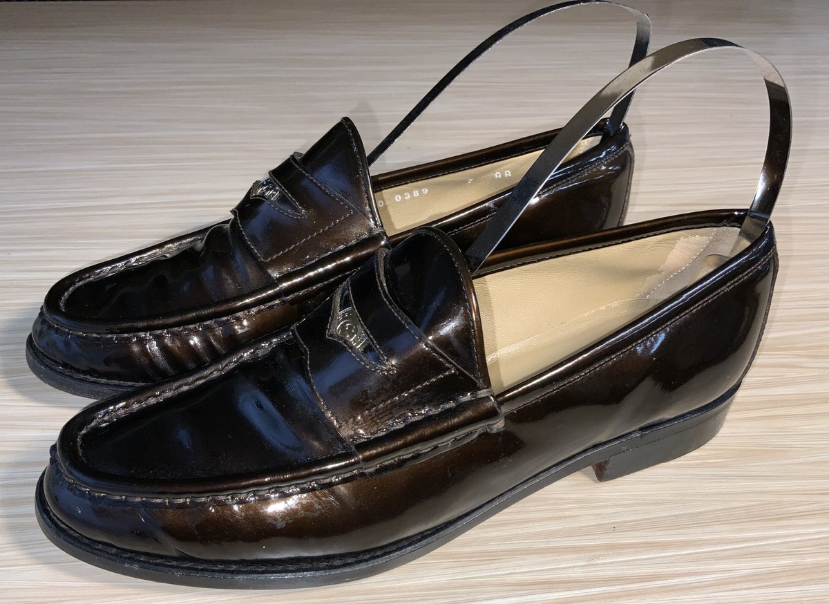 靴 GUCCI Leather Square-Toe Penny Loafers Gucci Next Leather Loafers | Saks Fifth Avenue