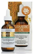 NEW! ADVANCED CLINICALS Turmeric Oil for Blemishes Skin & Redness 1.8oz