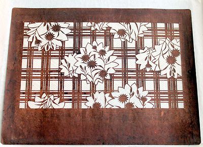 antique katagami japanese kimono fabric stencil print meiji woodblock ebay