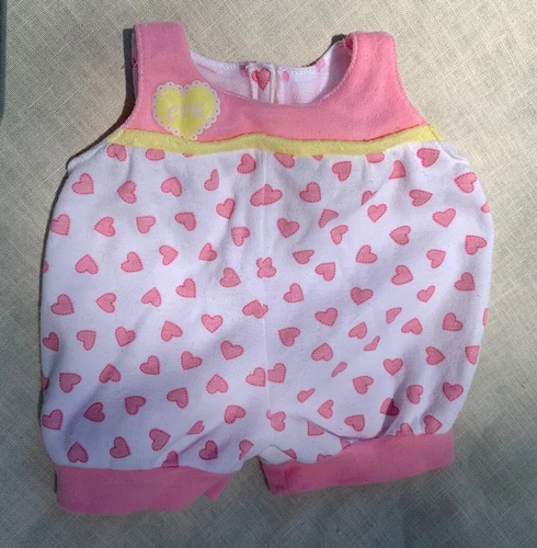 Vintage Cabbage Patch Kids Clothing Jumper Pink White Yellow Heart