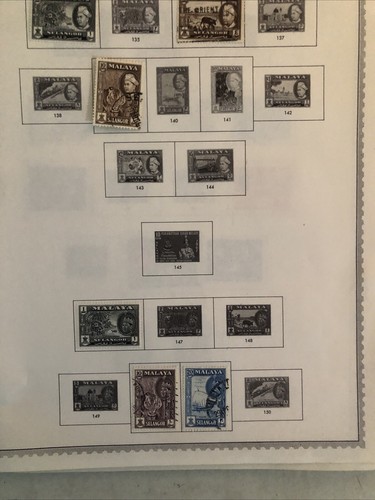 Collection Of Foreign Mint Used On Pages Cards All British Some Malaya - Picture 13 of 14