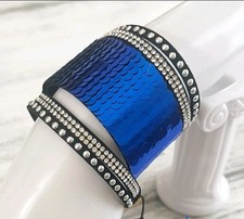 Sequin Blue Silver Bracelet MERMAIDS Have More Fun - Paparazzi