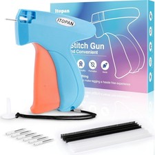 Stitch Gun for Clothes Tagging Gun w Needles 2000 Fasteners Black White
