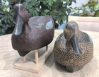 Howard Daniel Homer (1916-2002) Cinnamon Teal Duck Decoy Pair Cable, WI  — photo 3