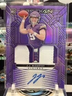 JJ McCarthy 2024 Panini Obsidian Rookie Materials Ink Purple Auto Vikings /49 TZ