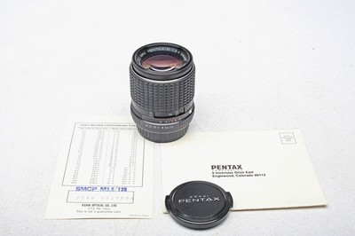 Pentax 135mm f3.5 K / Ka Mount M SMC Super Multi-Coated 135/3.5 Lens+Cards+MINTy