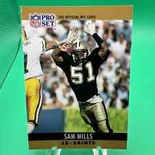1990 Pro Set FACT Cincinnati #217 Sam Mills Saints