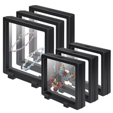 Set of 6 3D Floating Frame Display Holder Stands, Floating Display Case Trans...