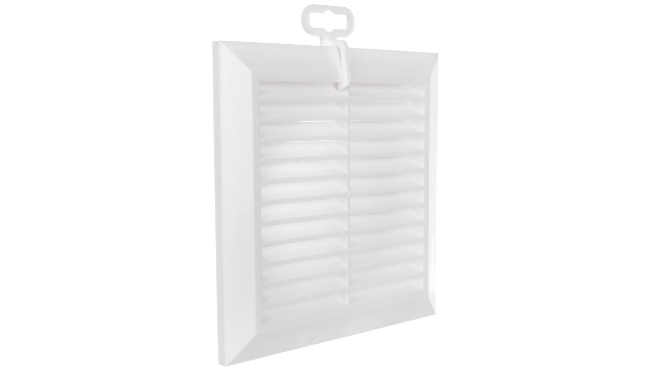 Ventilation grille 137x137mm fi 100mm white T61