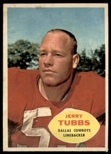 1960 Topps Jerry Tubbs Dallas Cowboys #38 EX-EXMT