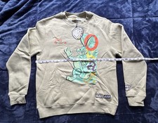 Looney Tunes- Bugs Bunny Crew Neck, Beige Green XL