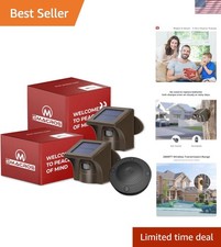 Long Range Solar Wireless Driveway Security Alarm with 2 Sensors for Easy Setup